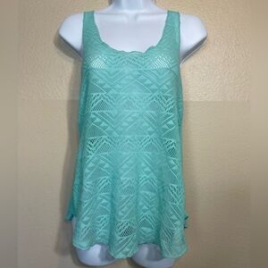 Bozzolo Teal Sleeveless Festival Tank Top